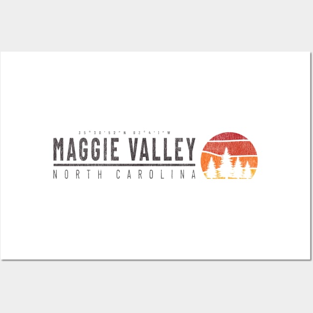 Visiting NC Mountain Cities Maggie Valley, NC Camping Wall Art by Contentarama